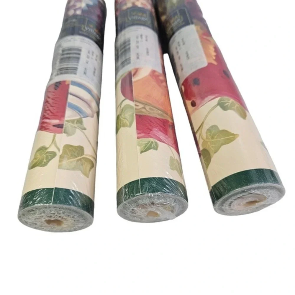 Village Wallpaper Border Fruit Wall Decor‎ 15 yds Total Grapes Leaves Berries Nw